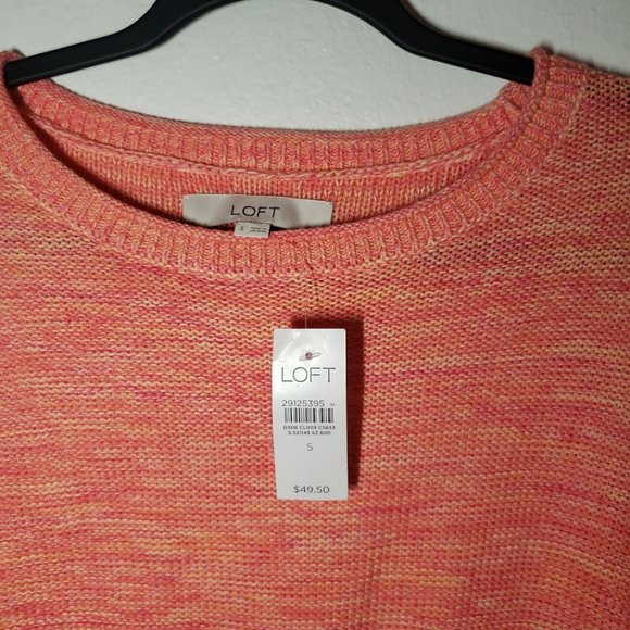 New Size small LOFT sweater. 100% Cotton. Cropped - Picture 3 of 9